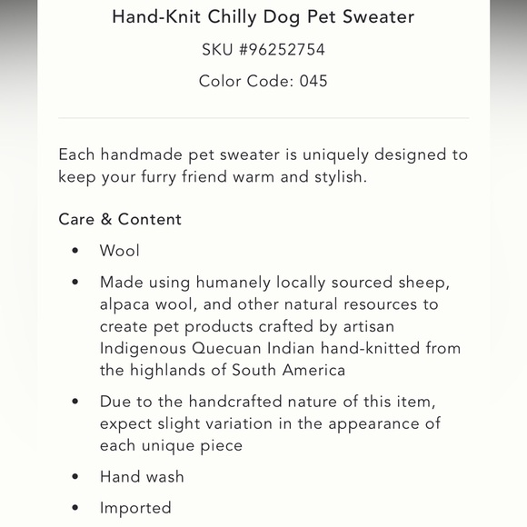 Hand-Knit Mushroom Pet sweater - Picture 7 of 11